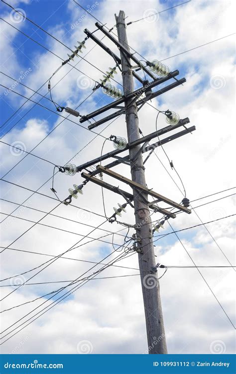 Electric Pole Close Up Stock Photo Image Of Energy