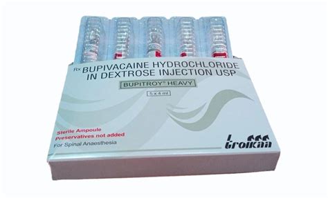 Bupivacaine Hydrochloride In Dextrose Injection Usp 4 X 5ml At ₹ 18