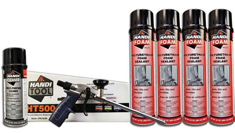 Handi Foam Sealant Gun Foam Combo Pack Ht500 Cleaner 4 24oz Cans