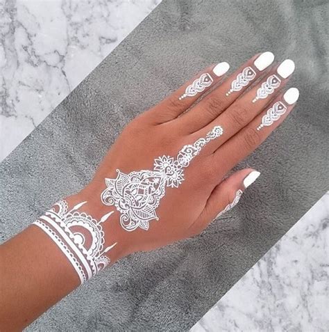 Stunning White Henna Designs For You Henna Inspired Tattoos White