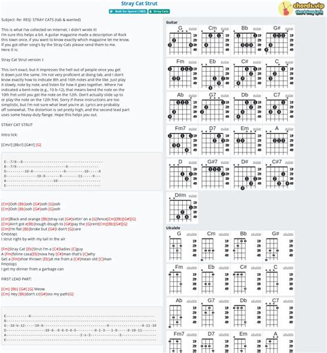 Stray Cat Strut Guitar Chords