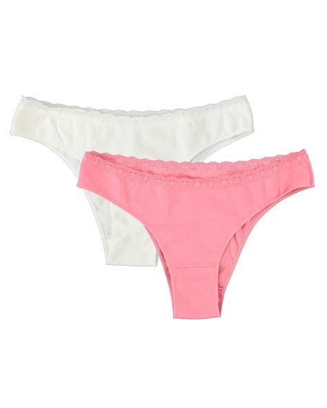 Riachuelo Kit Calcinha Biqu Ni Pe As Renda Rosa Branco Riachuelo