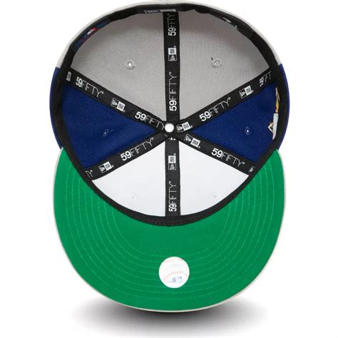 Gorra Plana Blanca Azul Y Gris Ajustada Fifty All Star Game Spin De