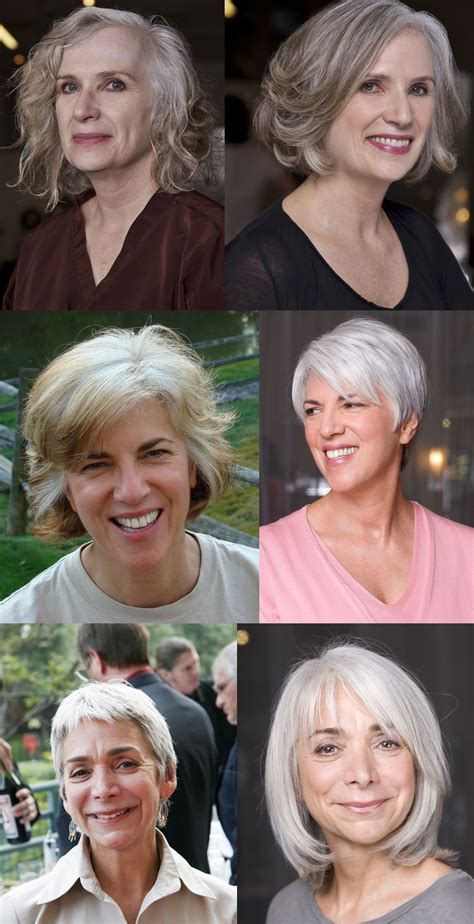 Great Gray Hair Makeovers Form Hairstylist Eva Scrivo Grey Hair Inspiration Beautiful Gray Hair