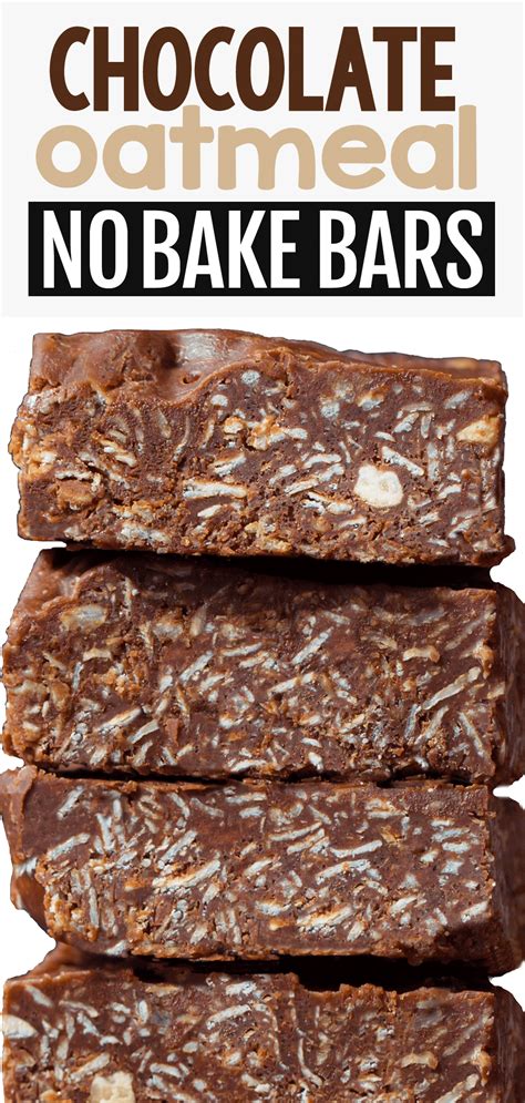 Chocolate Oatmeal No Bake Bars The EASY Classic Recipe