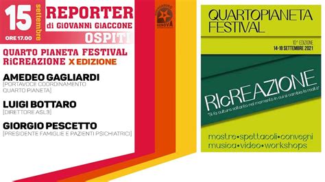 REPORTER Quarto Pianeta Festival RiCreazione X Edizione YouTube