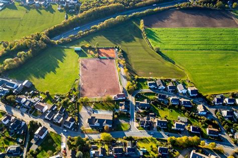 Meschede Von Oben Ensemble Der Sportplatzanlagen In Meschede Im