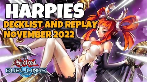 Harpies Duel Links November Ranked Duel Replay And Decklist