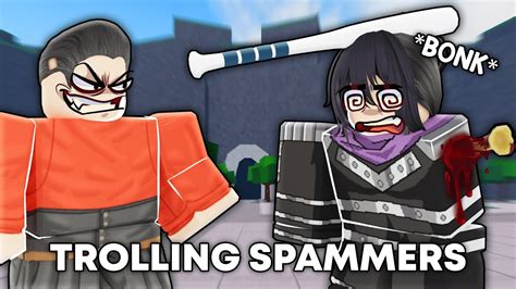 Trolling Spammers With New Metal Bat Ultimate Moves Roblox The