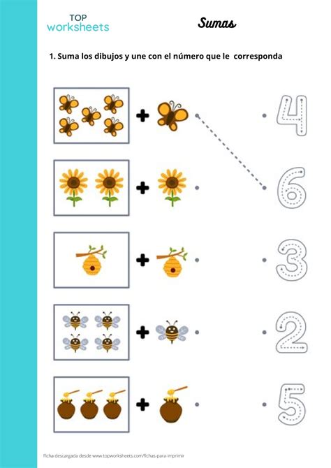 Une Las Sumas Ficha Para Imprimir Topworksheets