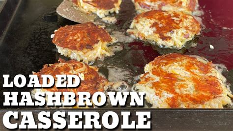 Hashbrown Casserole On The Camp Chef Griddle Flat Top Grill Hash Browns Youtube