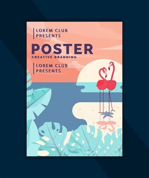 Premium Vector | Creative summer poster theme design template