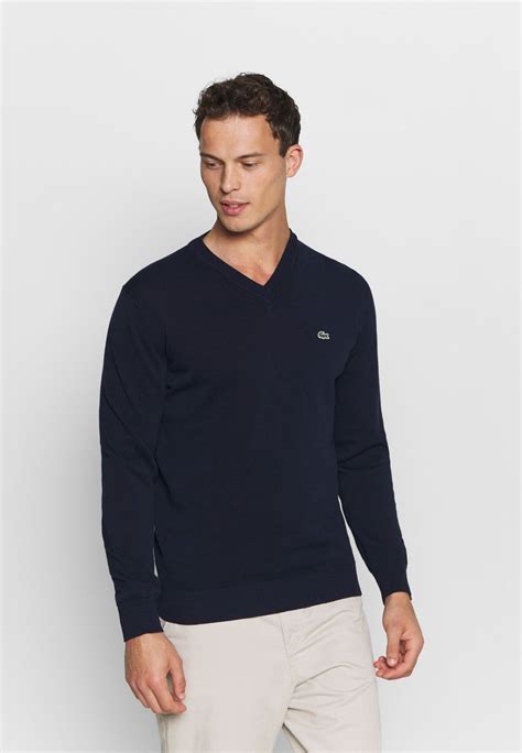 Lacoste Pullover Navy Blue Bleu Marine Zalando Fr