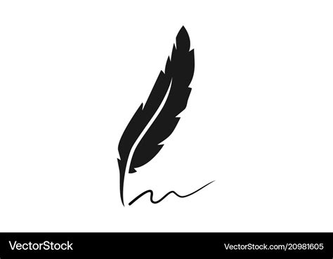 Feather logo Royalty Free Vector Image - VectorStock