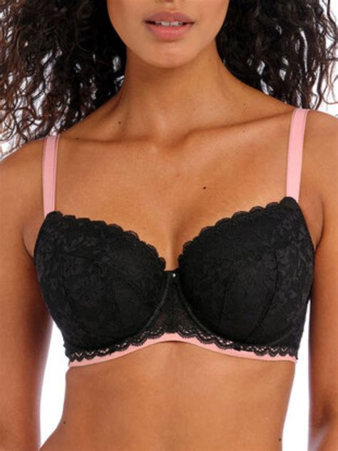 Freya Offbeat Padded Half Cup Bra Black Braforme