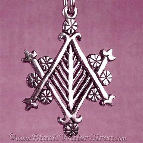 AYIZAN VELEKETE Voodoo Vodou Loa Lwa Veve Charm Pendant In Solid Cast