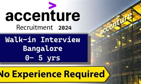 Accenture Walk In Interview Bangalore Job Opportunities