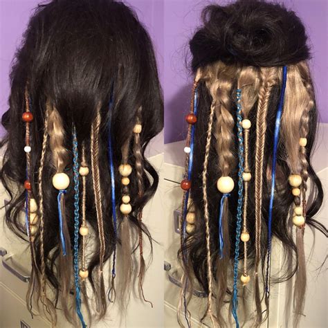 Clip In 18 Custom Beads And Braids Hair Extension Peekaboo Etsy In 2021 Beaded Hair