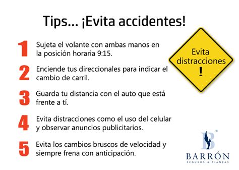 Tips Evita Accidentes En Tu Auto Barr N S F