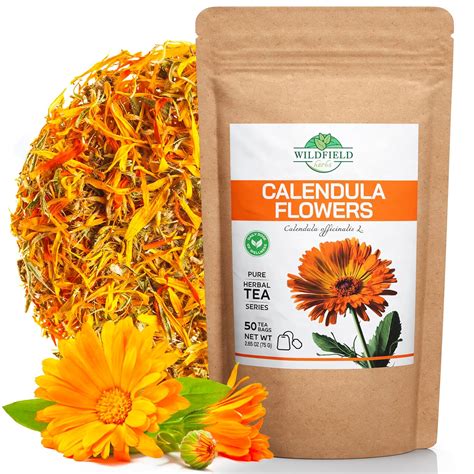 50 Bags Calendula Tea Dried Calendula Flowers Herb Herbal Tea Calendula