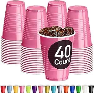 Amazon Decorrack Pink Plastic Cups Oz Disposable Cups