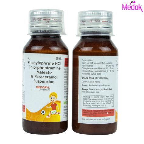 Phenylephrine Hcl Chlorpheniramine Maleate And Paracetamol Suspension