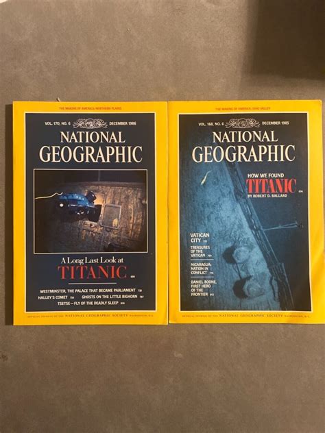 National Geographic Magazine Titanic Lot December 1985+86 | #4622893129