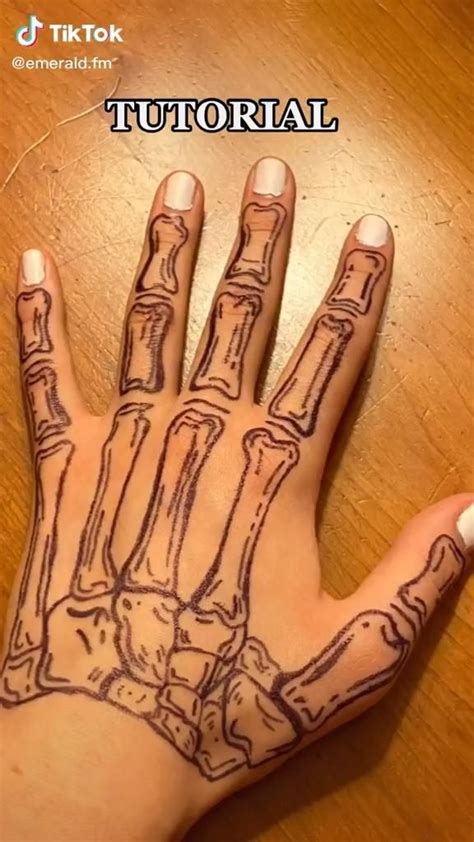 Skeleton Hand Drawing Ideas