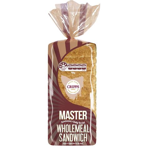 Cripps Master Wholemeal Sandwich Bread G Woolworths