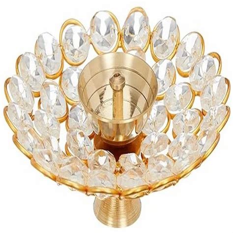 Crystal Akhand Diya Decorative Brass Oil Lamp At Rs 100 Piece Metal