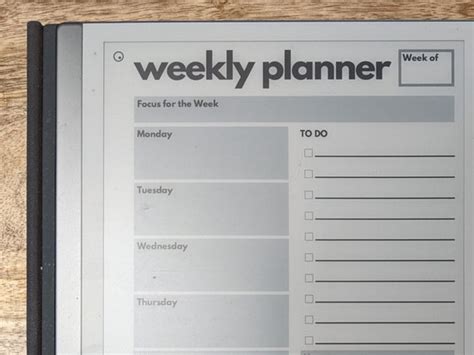 WEEKLY PLANNER I Remarkable 1 2 Template Etsy