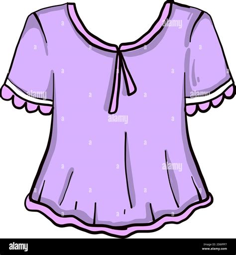 Blusa Violeta Ilustraci N Vector Sobre Fondo Blanco Imagen Vector De