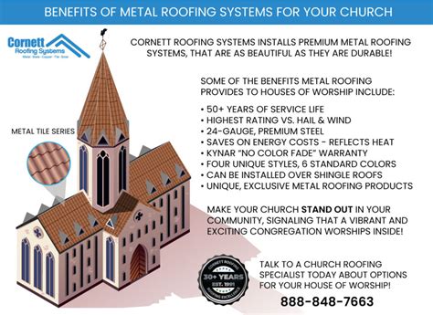 Benefits Of Metal Roofing For Churches Cornett Roofing