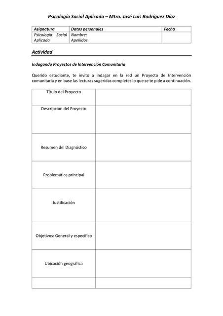 Plantilla De Trabajo Intervenci N Comunitaria Marleny Parra Udocz