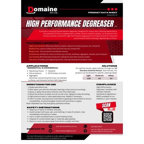 High Performance Degreaser 20l Domainedirect