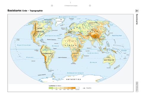 Diercke Weltatlas Kartenansicht Erde Physische Übersicht 978 3
