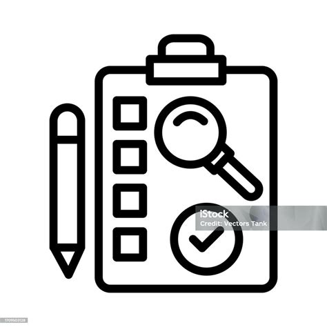 ikon inspeksi  vektor logo ilustrasi stok  gambar