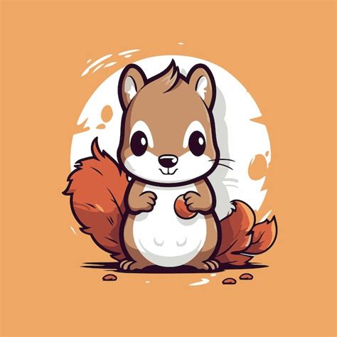 Premium Vector Cute Squirrel Cartoon Vector Illustration Cute