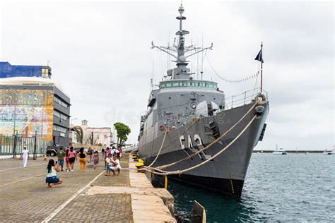 Front View Of The Brazilian Navy Ship Fragata Constituicao F42