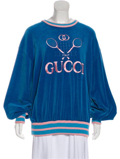 Gucci 2019 Tennis Velour Sweatshirt Clothing Guc399429 The Realreal