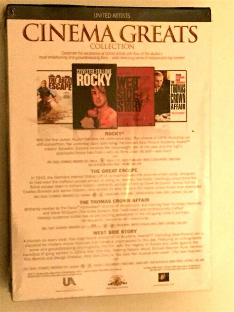 New United Artists Cinema Greats DVD Set Rocky Great Escape West Side