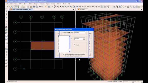 SAP2000 Tutorial 17 Diaphragm Constraints YouTube