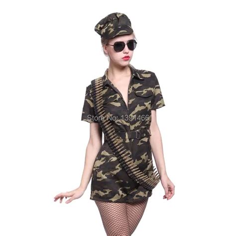 Disfraz De Soldado De Camuflaje Sexy Para Mujer Adulto Fiestas