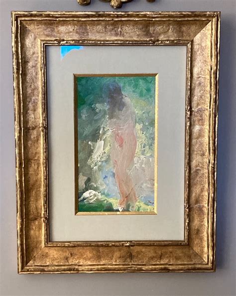 Proantic Painting Of A Naked Bather Attributed To Chmaroff Pavel