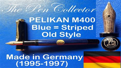 Pelikan Souver N M Blue Striped Old Style Fountain Pen Review Youtube