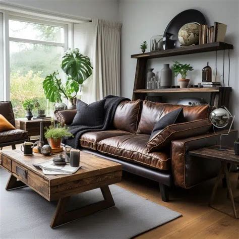 20 Dark Brown Couch Living Room Ideas With Leather More Examples