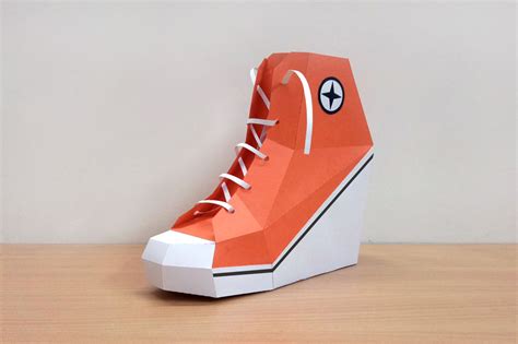 Diy Converse Shoe 3d Papercraft By Paper Amaze Thehungryjpeg