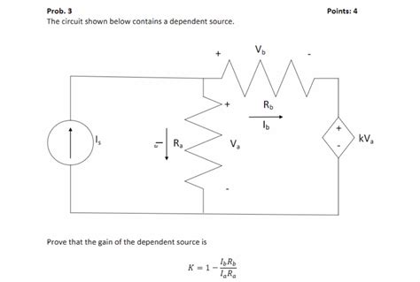 Solved Prob The Circuit Shown Below Contains A Dependent Chegg