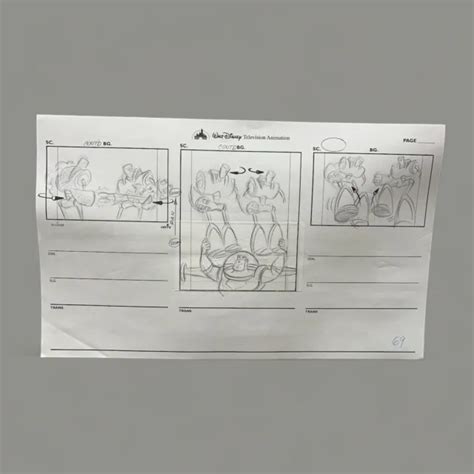 Buzz Lightyear Disney Production Storyboard Original Star Command Toy