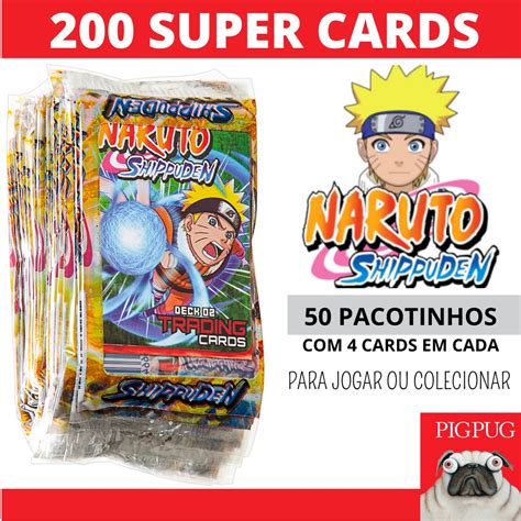 200 CARDS CARTINHAS NARUTO 50 Pacotinhos Card Game Trading Card